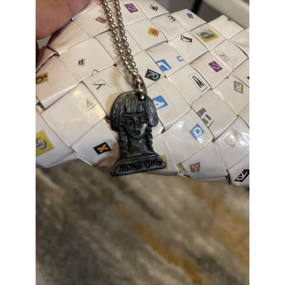 Nahui Ollin Woven Recycled Alphabet Clutch Wristlet - Picture 5 of 7